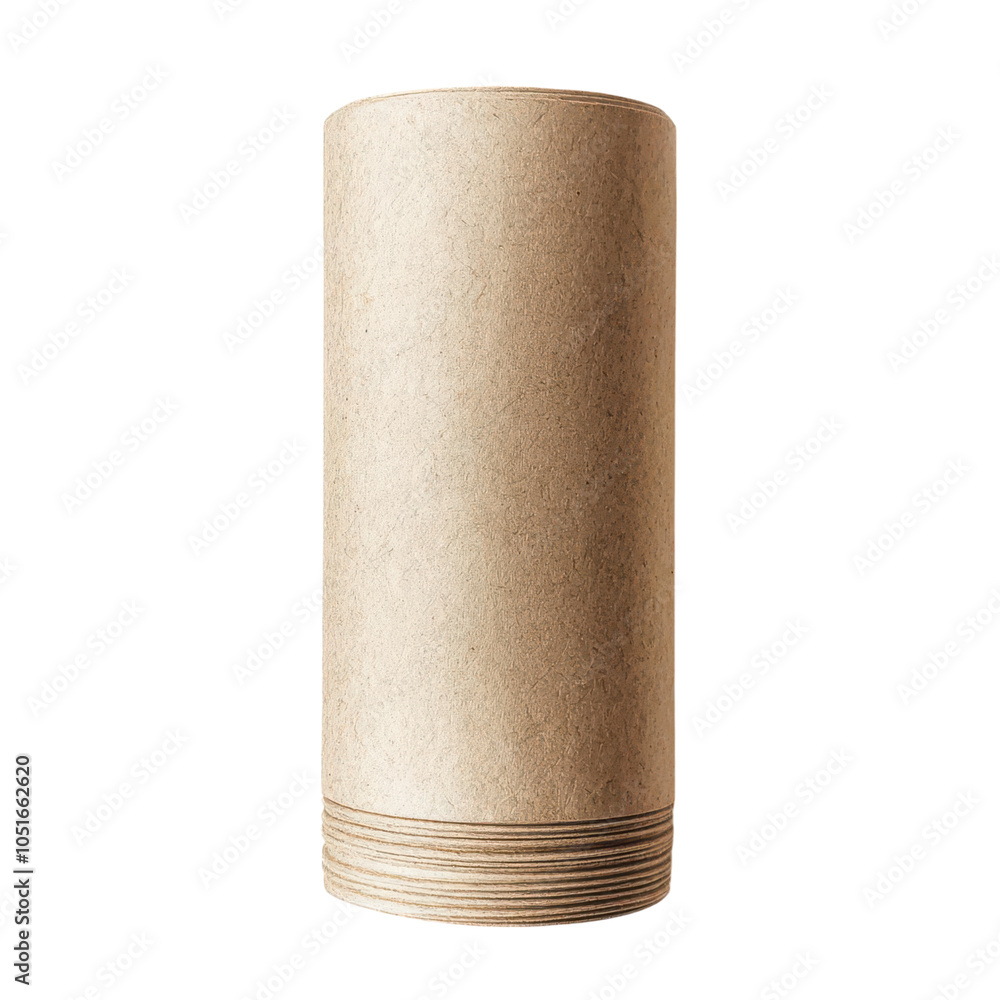 a paper towel roll, natural beige tone, recycled texture, isolated on white background a paper towel roll, natural beige tone, recycled texture, isolated on white background