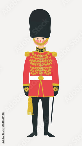 Royal guard cartoon illustration