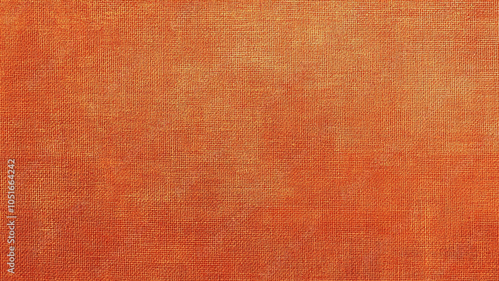Fototapeta premium Warm terracotta orange canvas with a slightly rugged surface