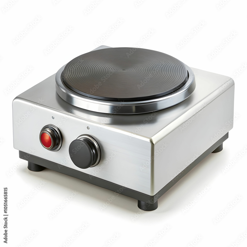 Fototapeta premium A small electric hot plate with temperature control