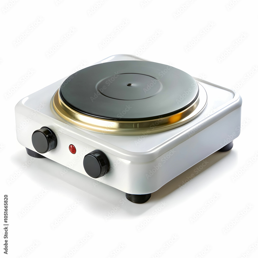 Fototapeta premium A small electric hot plate with temperature control