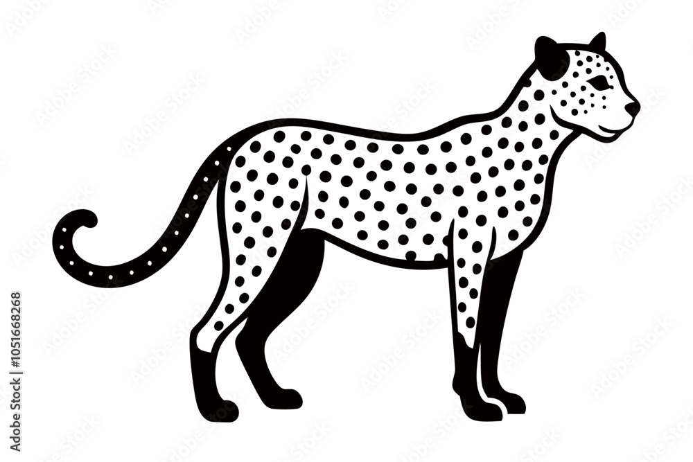 Fototapeta premium Creative animal line art vector design with white background