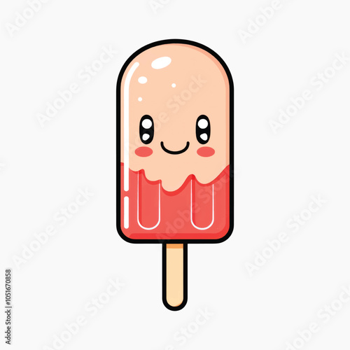 Cute kawaii popsicle illustration
