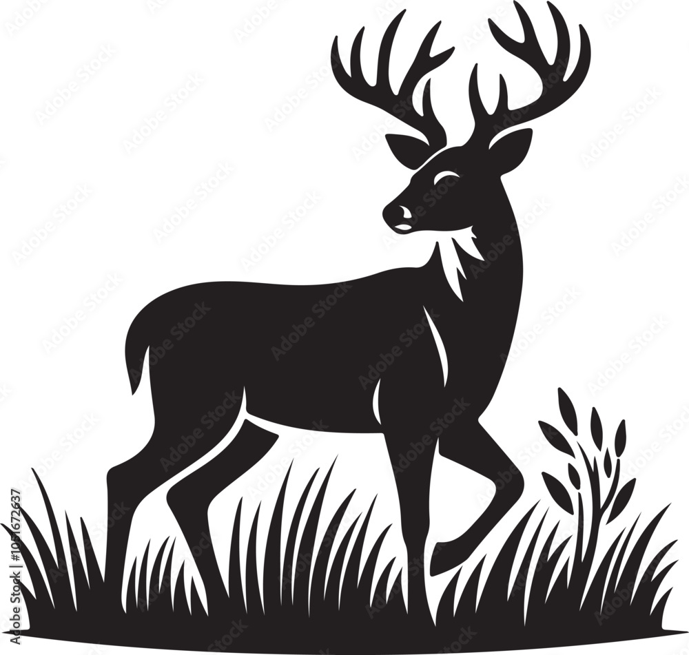 Fototapeta premium deer silhouette vector