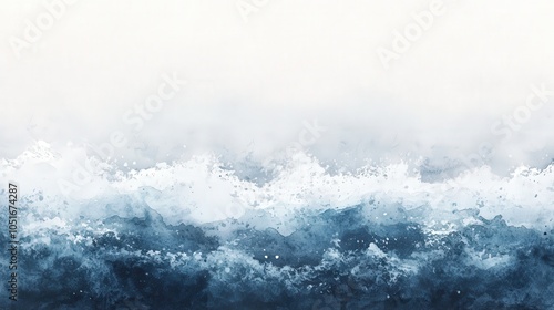 Serene Ocean Waves in Blue Tones