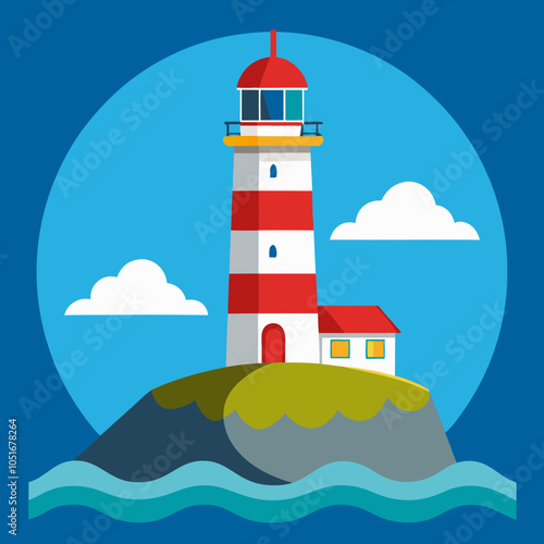 lighthouse in the background