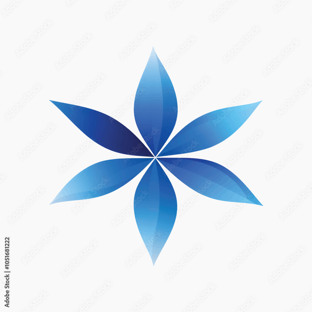 Abstract blue gradient flower Abstract blue gradient flower