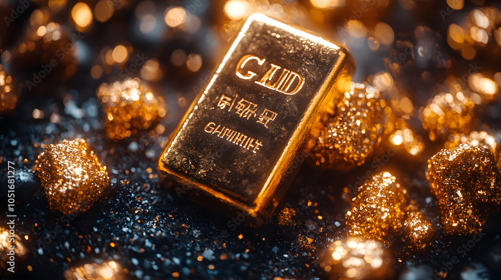 Gold Bars and Nuggets on Black Background – A Luxurious Display of Wealth and Prosperity
Gold Bars and Nuggets on Black Background – A Luxurious Display of Wealth and Prosperity