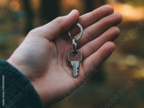 Person holding key photo