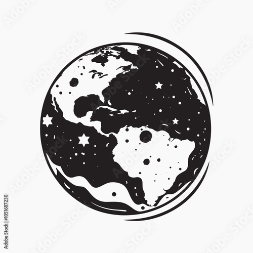 Abstract celestial earth illustration