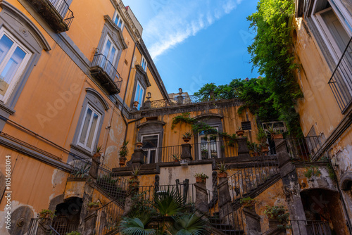 Schilderij op canvas Naples, Italy - May 23, 2024: Marigliano palace.