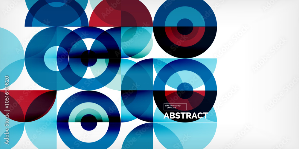Fototapeta premium Colorful circle abstract background. Template for wallpaper, banner, presentation, background
