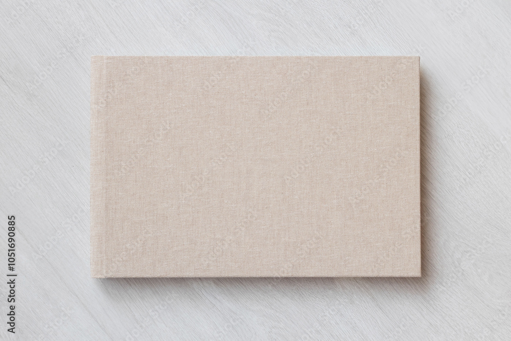 Beige textile bound book with thick pages
Beige textile bound book with thick pages