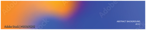 Abstract orange and blue gradient mesh on horizontal background for modern banner, template, header design