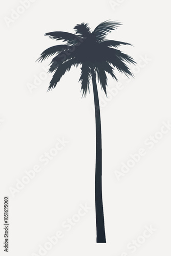 Minimalist palm tree silhouette design photo