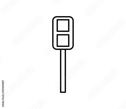 シンプルな歩行者信号のアイコンイラスト　ベクター
