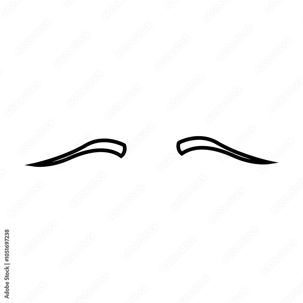 Brows icon vector. Eyebrow illustration sign. Forehead symbol or logo. Brows icon vector. Eyebrow illustration sign. Forehead symbol or logo.