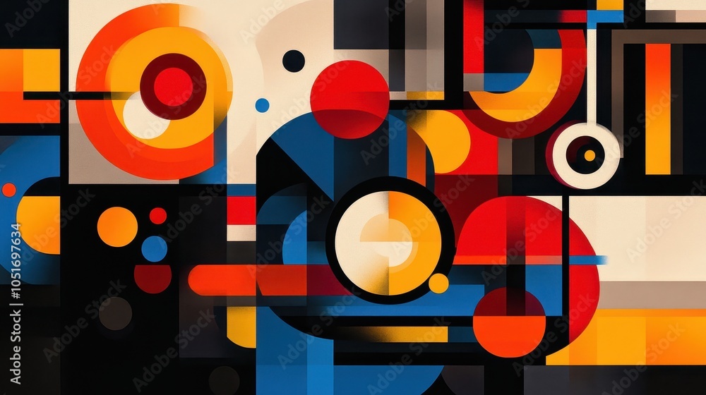 Colorful geometric designs with thick lines Colorful geometric designs with thick lines