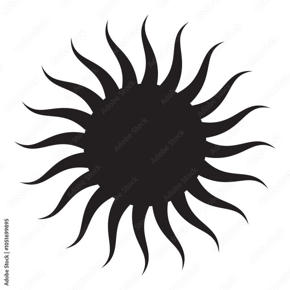Sun vector icon on a white background. vector illustration. Sun vector icon on a white background. vector illustration.