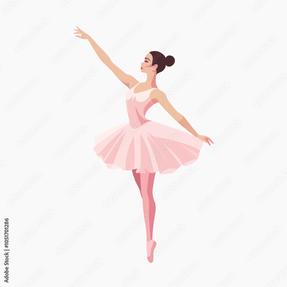 Elegant ballerina in graceful pose Elegant ballerina in graceful pose