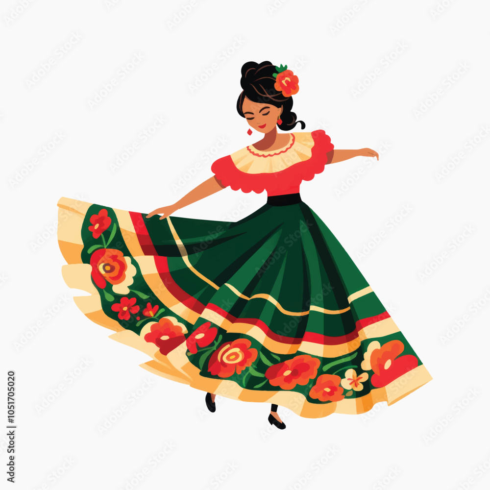 Colorful traditional dance illustration Colorful traditional dance illustration
