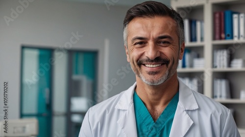 Smiling doctor in hospital. Portrait of medical worker