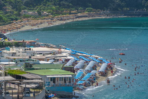 View of Spiaggia di Citara beach, Forio, Island of Ischia, Campania, Italy, Europe photo