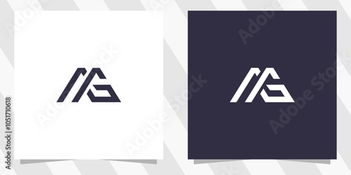 letter mg gm logo design vector
