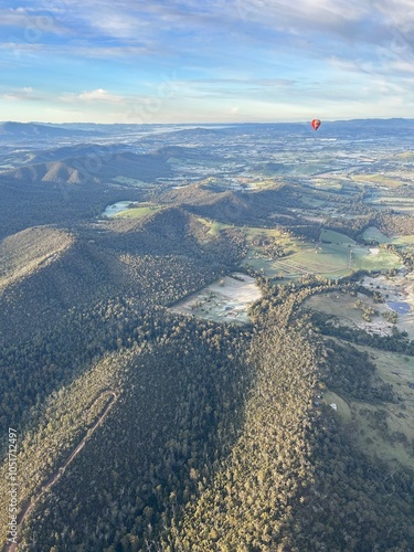 View from Air Balloon to Yarra Valley 1