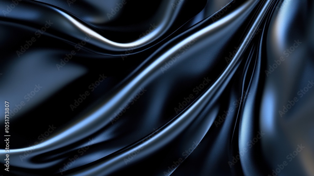 Abstract Black Silk Fabric Draped Texture Abstract Black Silk Fabric Draped Texture