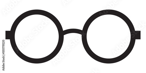 Sunglasses icon vector . Sunglass frame icon. Circle sunglass frame. trendy sunglasses frames on white background. Black frames with glasses. vector illustration.