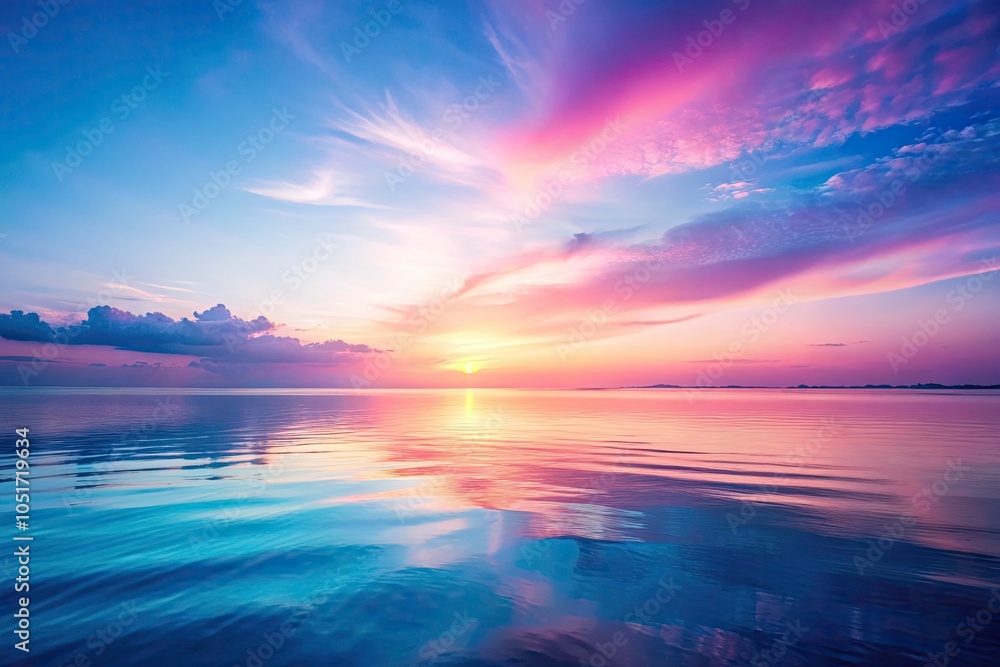 Obraz premium Serene Gradient Background in Soft Blue and Pink Tones for Calm and Dreamy Aesthetic