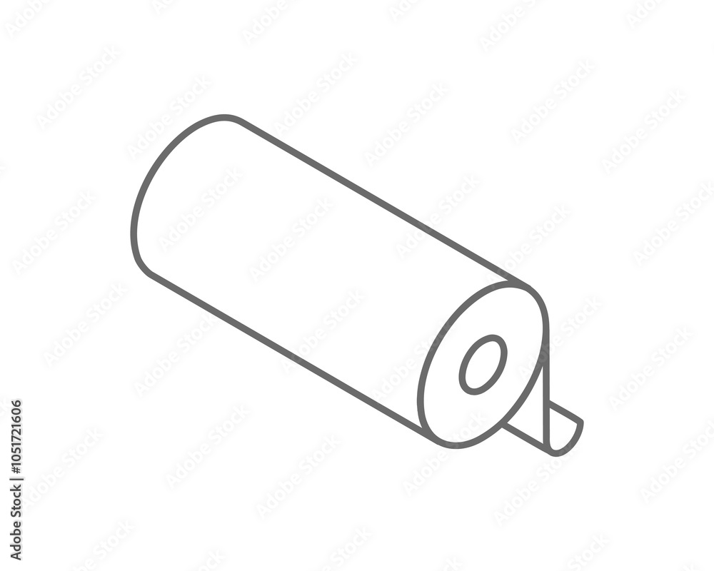 Textile roll vector icon. Paper tube illustration design for kitchen cleaning towel, carpet, scroll whatman, fabric. Textile roll vector icon. Paper tube illustration design for kitchen cleaning towel, carpet, scroll whatman, fabric.