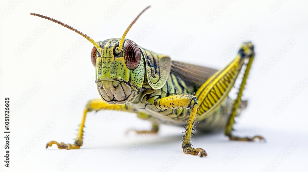 Fototapeta premium Close-Up of Green Grasshopper
