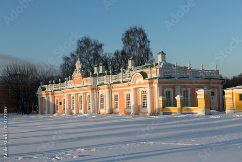 Moscow Kuskovo estate on a sunny winter day photo