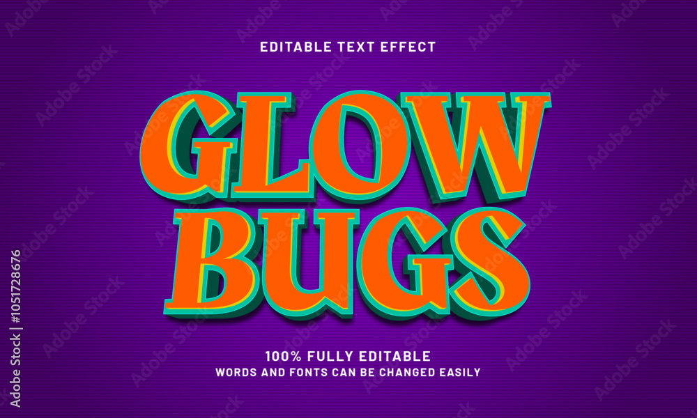 glow bugs editable text effects with a nice and kids theme glow bugs editable text effects with a nice and kids theme
