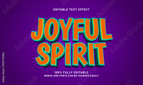 joyful spirit editable text effects with a play and toys theme