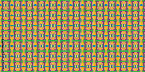 Vibrant Prism Blocks. Geometric Pattern