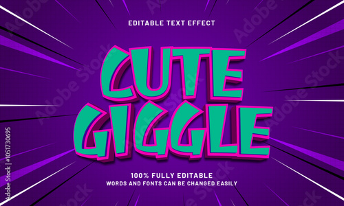 cute giggle editable text effects with a kids and play theme