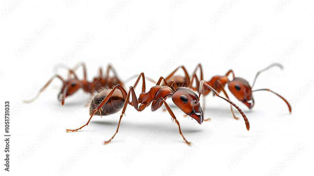 Ants on a White Background. Ants on a White Background.