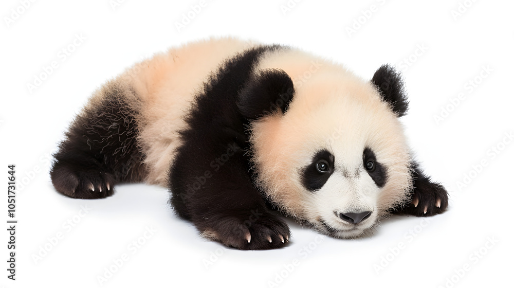 Panda on a White Background. Panda on a White Background.