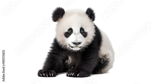 Panda on a White Background.