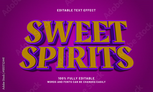 sweet spirits editable text effects with a nice and kids theme