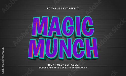 magic munch editable text effects with a play and toys theme