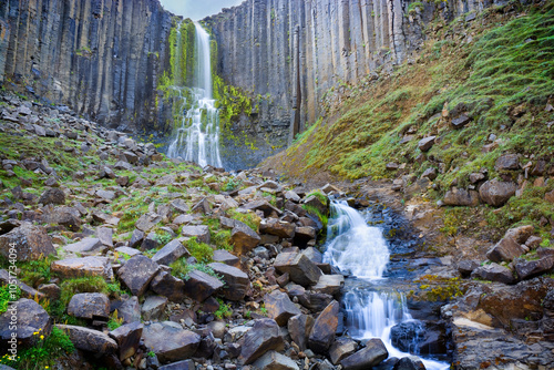 Stuðlafoss waterfall surrou...