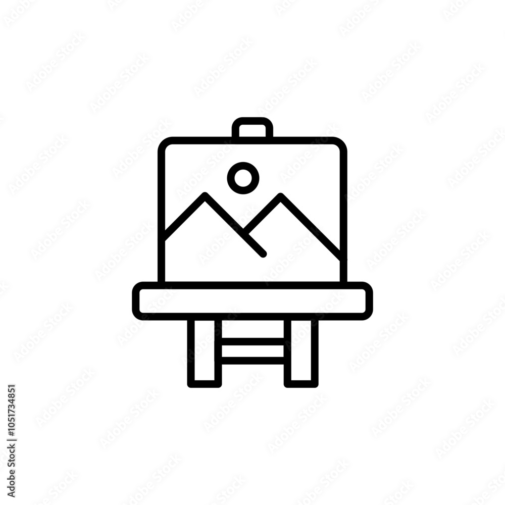 Painting outline icons, minimalist vector illustration ,simple transparent graphic element .Isolated on white background Painting outline icons, minimalist vector illustration ,simple transparent graphic element .Isolated on white background