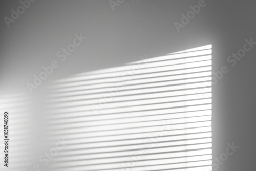 Minimalist sunlight through window blinds photo