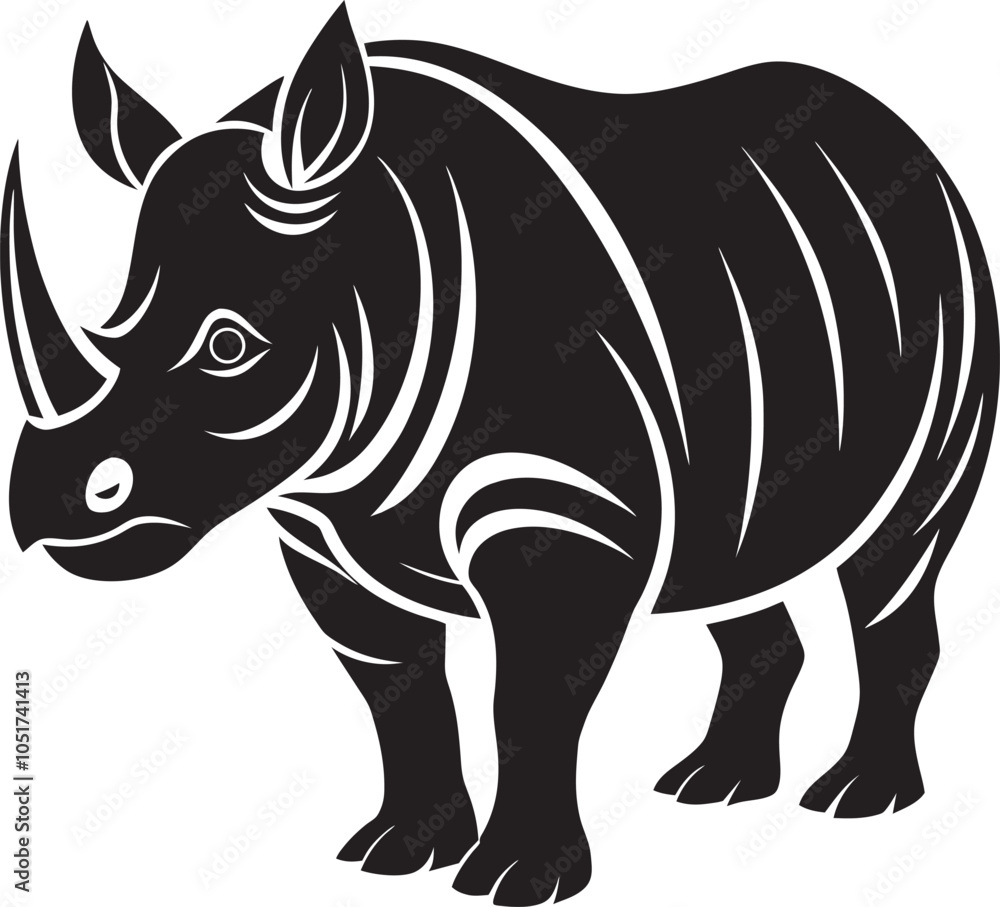 Fototapeta premium rhino vector illustration