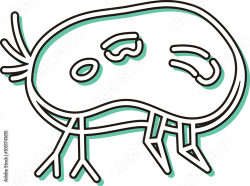 カラーシャドウ微生物単品アイコン　カイミジンコ