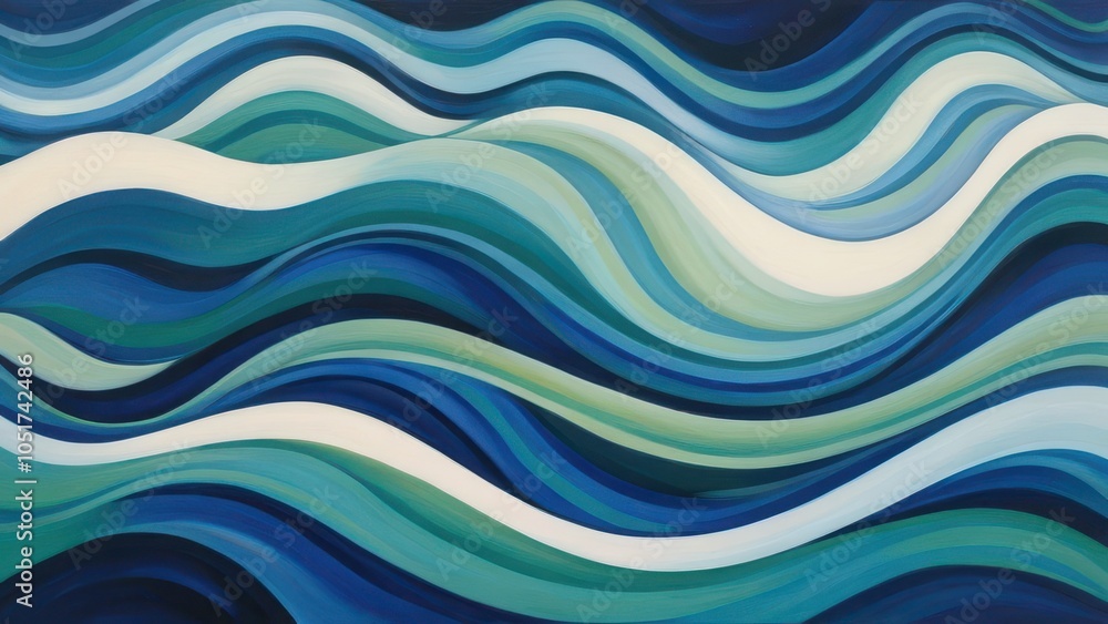 A soothing abstract wave pattern in various shades of blue and green, perfect for backgrounds, decor, or artistic projects that evoke calmness and tranquility A soothing abstract wave pattern in various shades of blue and green, perfect for backgrounds, decor, or artistic projects that evoke calmness and tranquility
